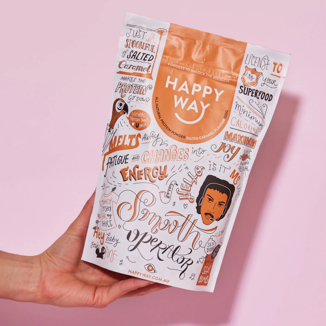 Happy Way Whey Protein Powder Salted Caramel 500g